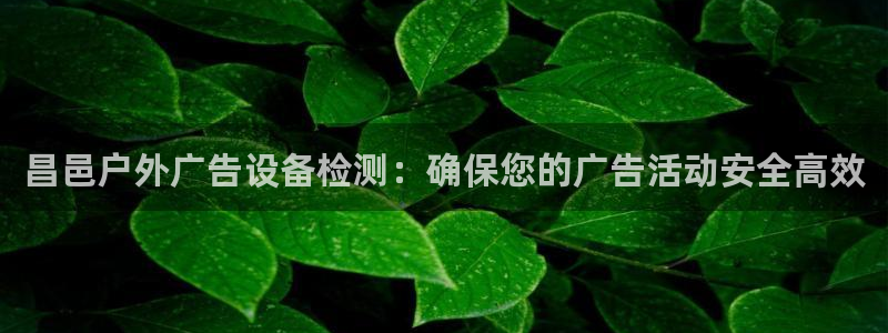 杏宇平台登录步骤：昌邑户外广告设备检测：确保您的广告活动安全高效