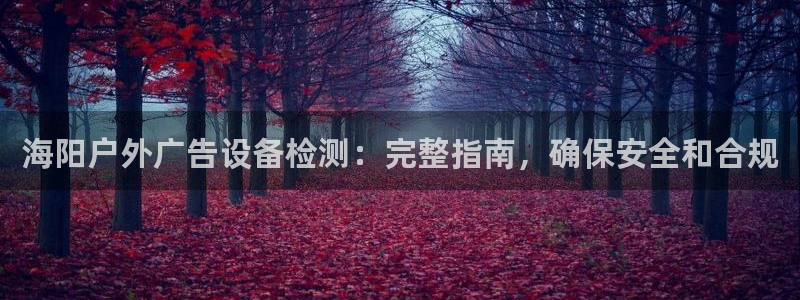 杏宇平台注册登录：海阳户外广告设备检测：完整指南，确保安全和合规